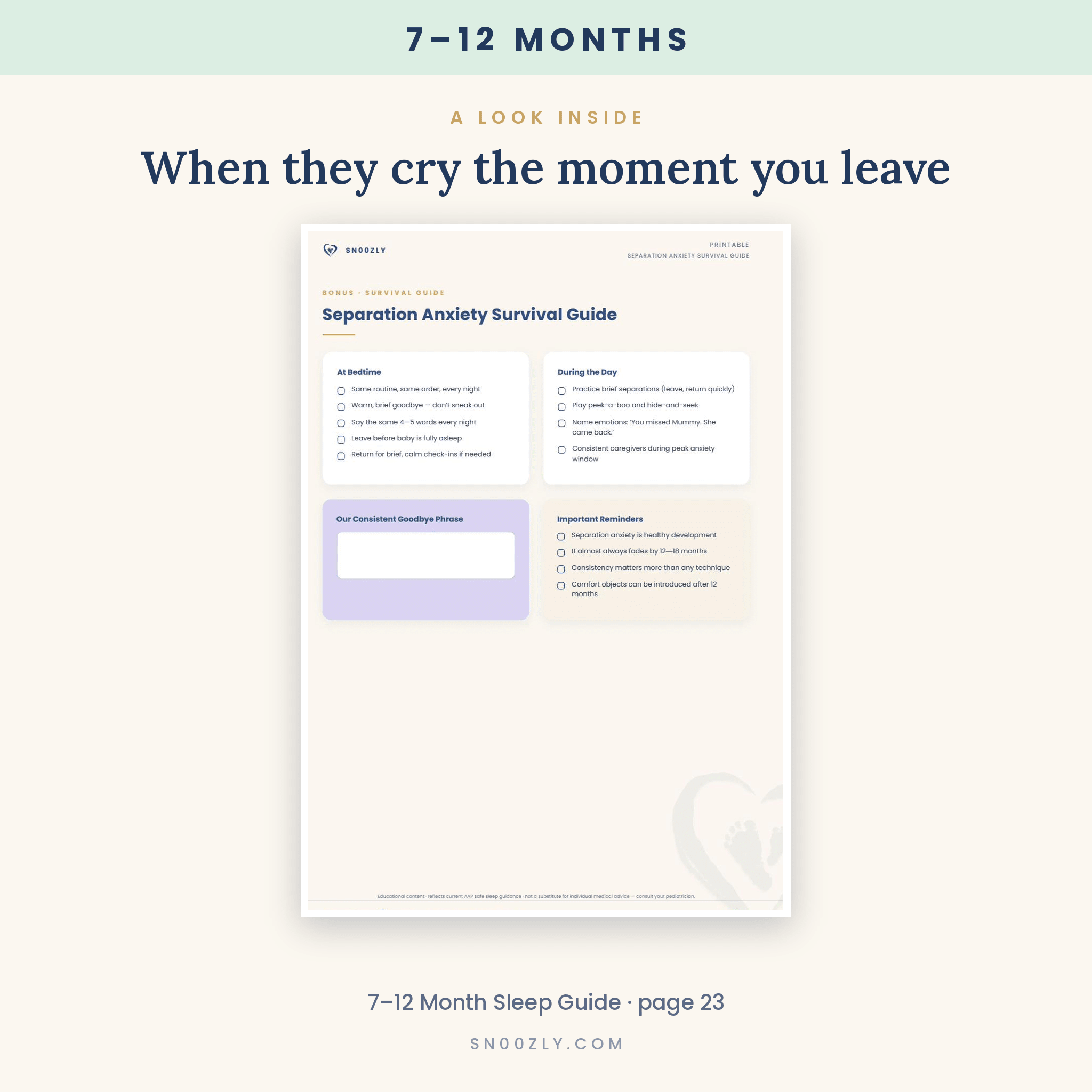Baby Sleep Guide 7–12 Months